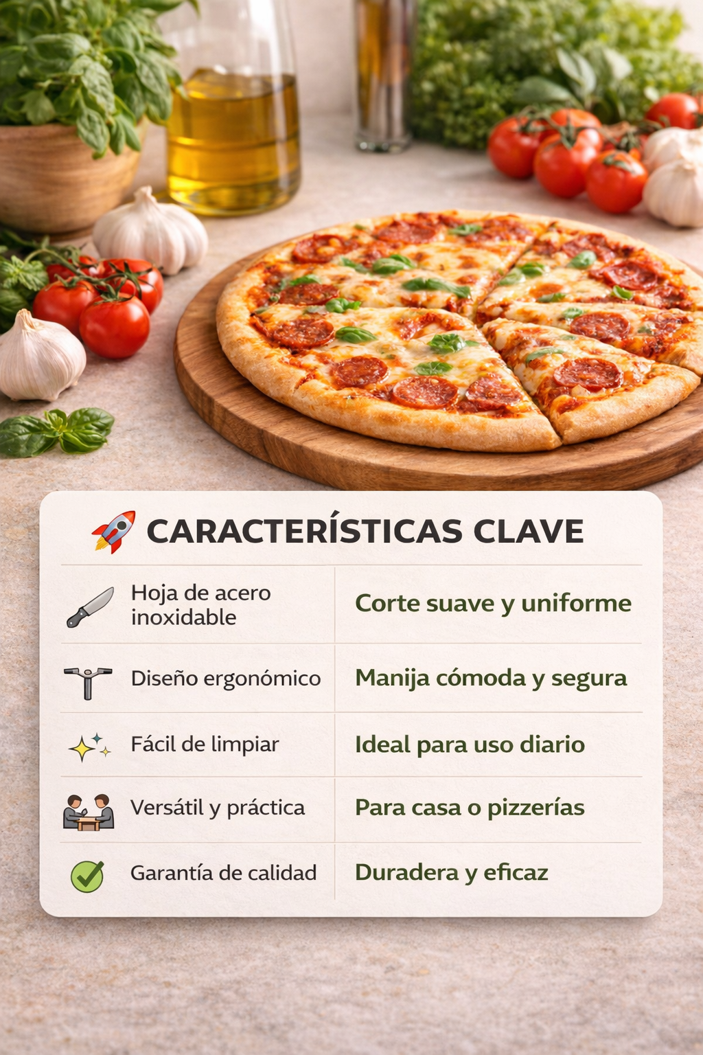 Cortadora de Pizza Premium – Corte Perfecto y Sin Esfuerzo