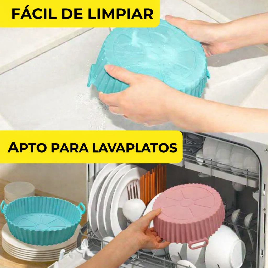 Molde de Silicona para Air Fryer – Antiadherente, Reutilizable y Apto Lavaplatos