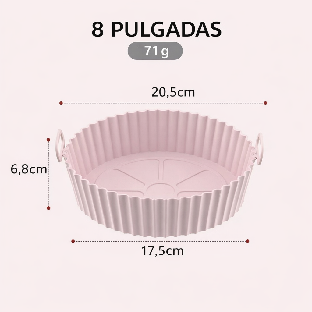 Molde de Silicona para Air Fryer – Antiadherente, Reutilizable y Apto Lavaplatos